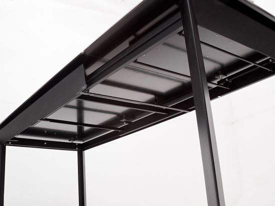 Стол CREMONA 140 MATTE STATUARIO Белый мрамор матовый, керамика/ черный каркас