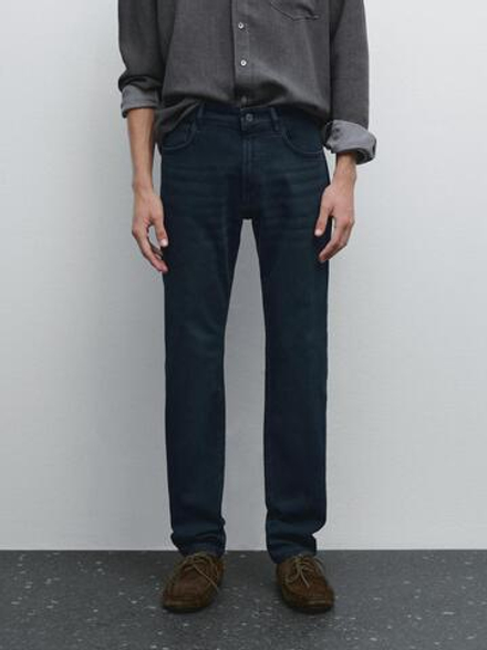 Massimo Dutti Легкие облегающие джинсы, синий