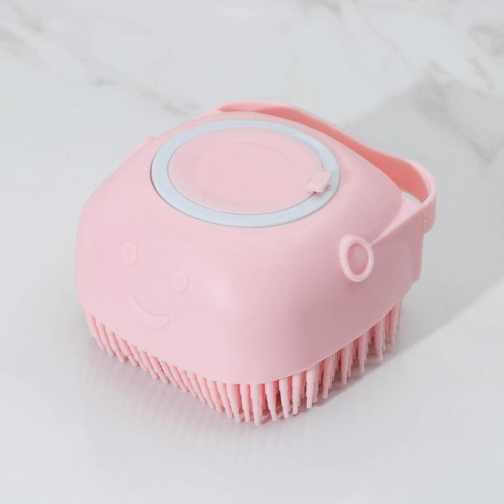 6979641 Мочалка силиконовая с ёмкостью для мыла Доляна, цвет МИКС