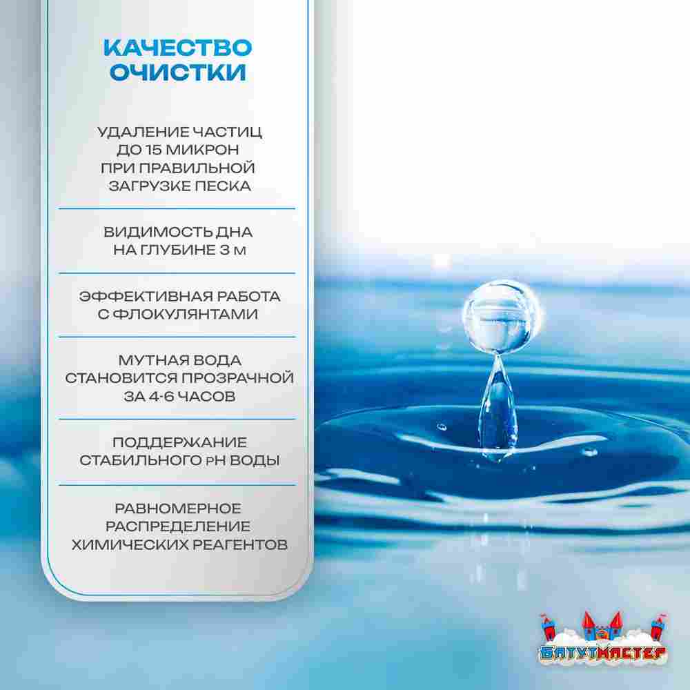 Песочный фильтр для бассейна до 92 м³ с насосом ESP1HP, до 85 кг песка, 11,5 м³/ч, WL-ADG500E