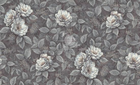 Обои 1,06х10м Жардин флиз.осн  горяч.тиснение 4164-9 Э (1Э) графит