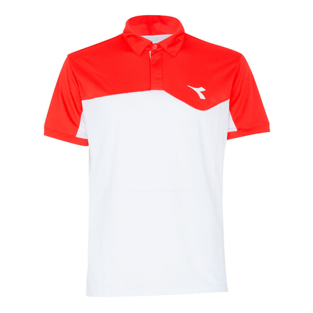 Мужское теннисное поло Diadora Court Polo Men - White, Red