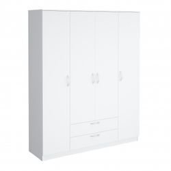 Шкаф гардеробный 1600 Париж (Белый), МФ 1+1, г. Уфа