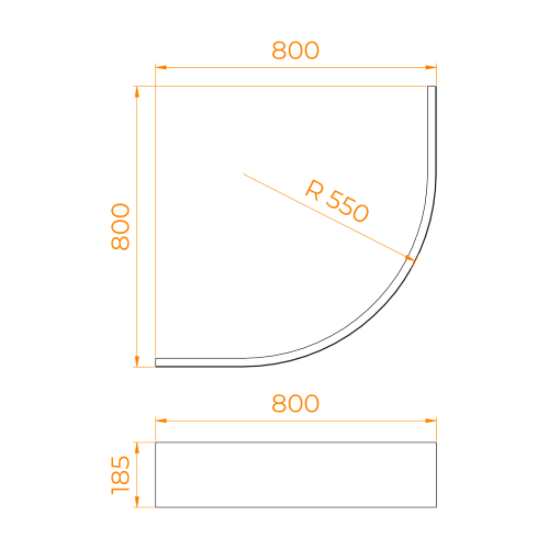 Экран для поддона RGW NP/STYLE (800x800)