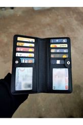 Kişi üçün dəri pul və kart qabı qara VANİLVCLUB