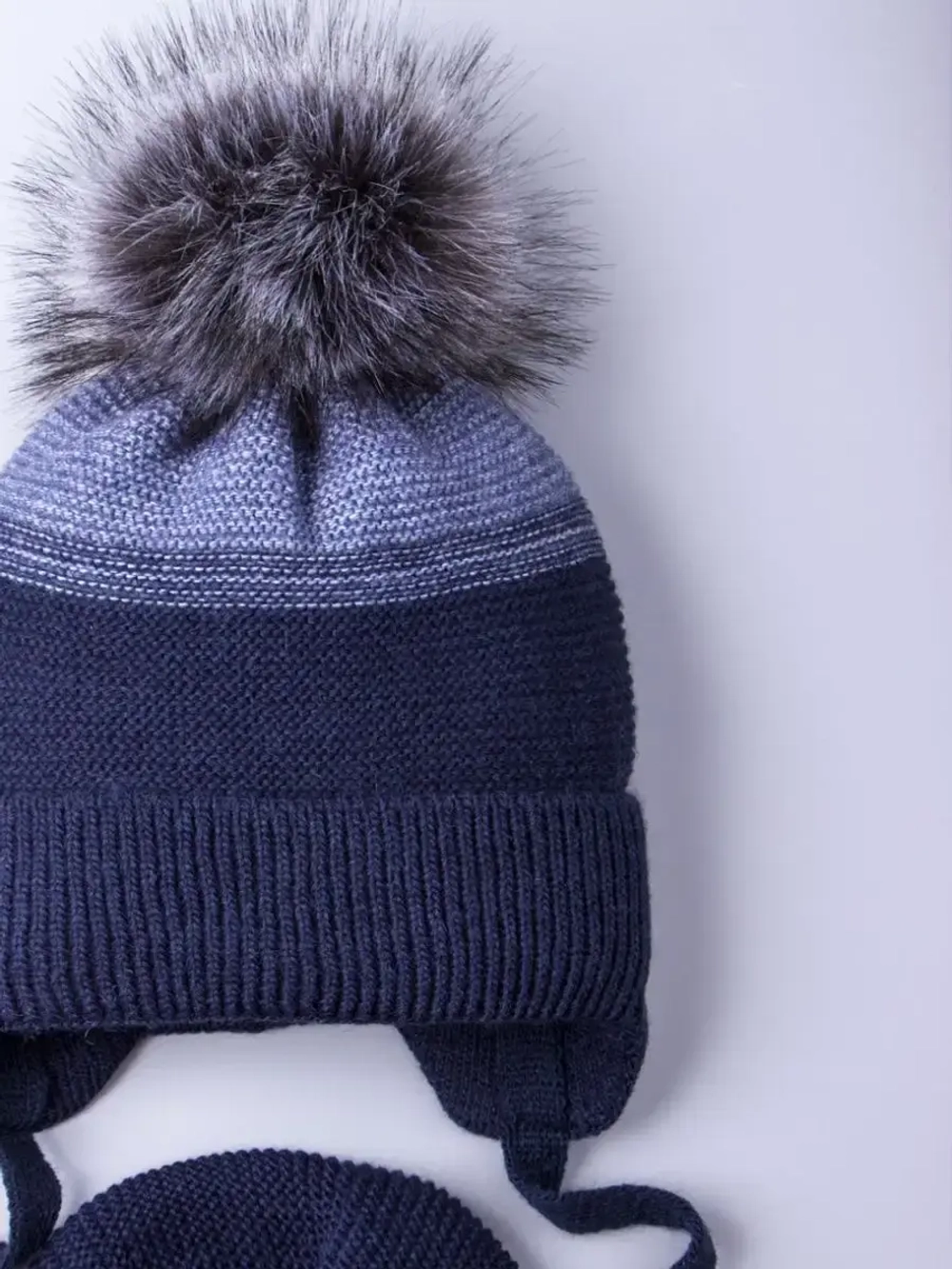 Шапка детская зимняя вязаная и шарф