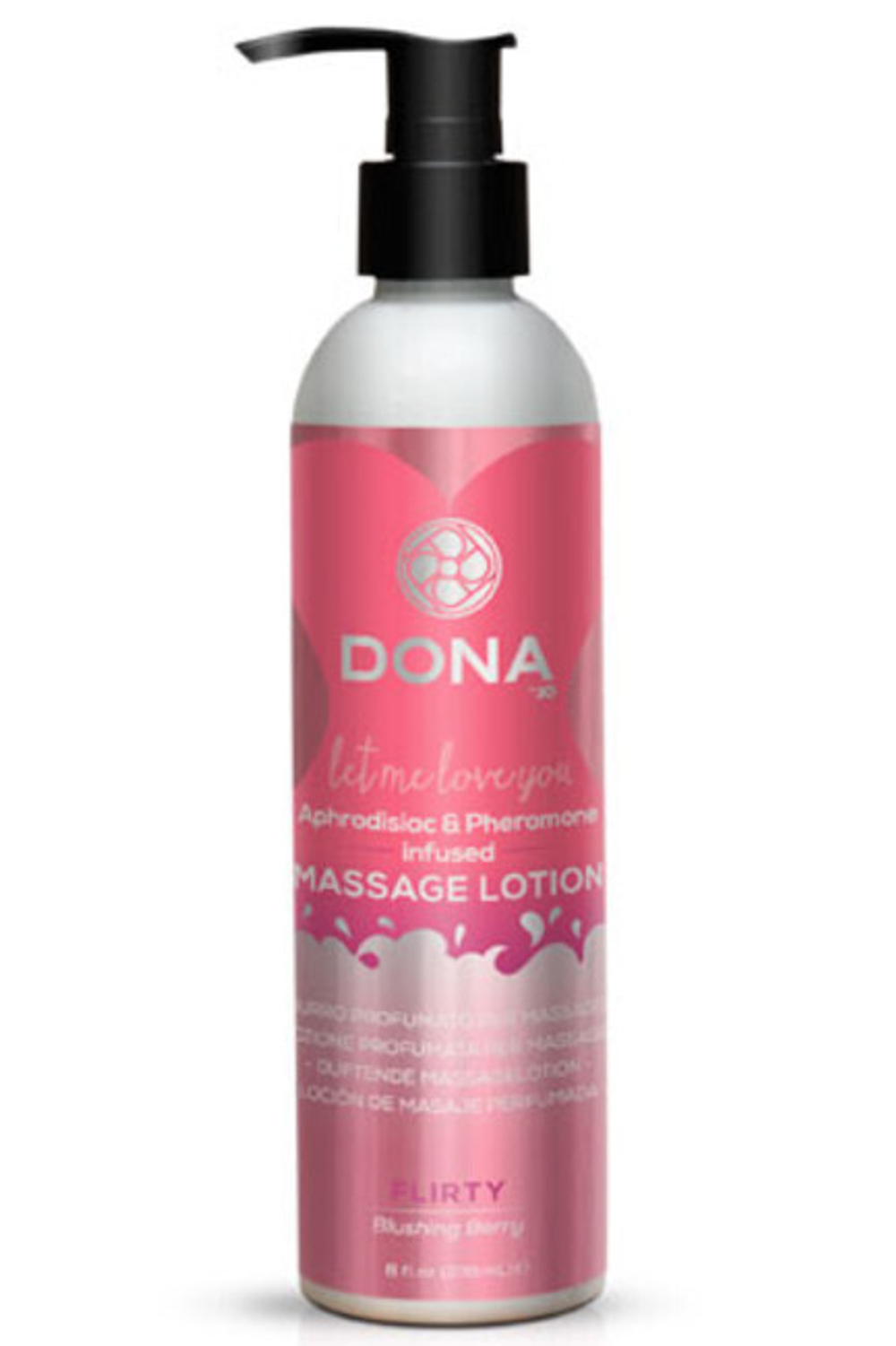 Увлажняющий лосьон для массажа Dona Massage Lotion Flirty Aroma Blushing Berry 235 мл (Цвет: прозрачный)