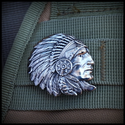 Клипса для системы MOLLE "Индеец" , мельхиор