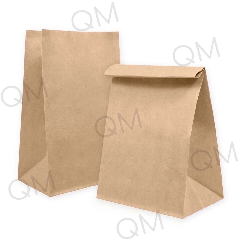 Крафт пакет с прямоугольным дном 180*120*290 мм 50 г/м2 бурый, 50шт/упак