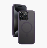 Чехол-накладка Keephone Magsafe Case для Apple iPhone 14 Pro пластиковый (фиолетовая рамка)