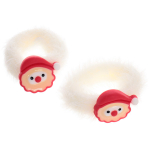 Резинки для волос детские 2шт «КАРОЛИНА - Дед Мороз», цвет как на фото, 4.5*5см