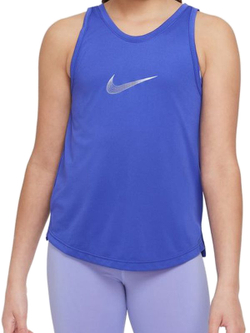 Футболка для девочки теннисная Nike Dri-Fit One Training Tank - lapis/light thistle
