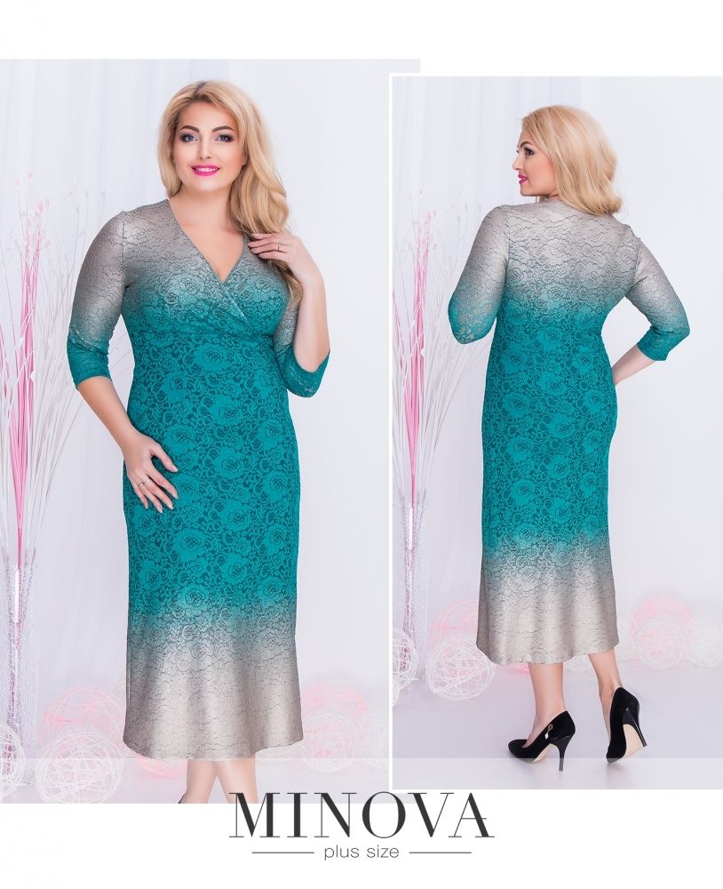 Платье 00259-бирюза Minova