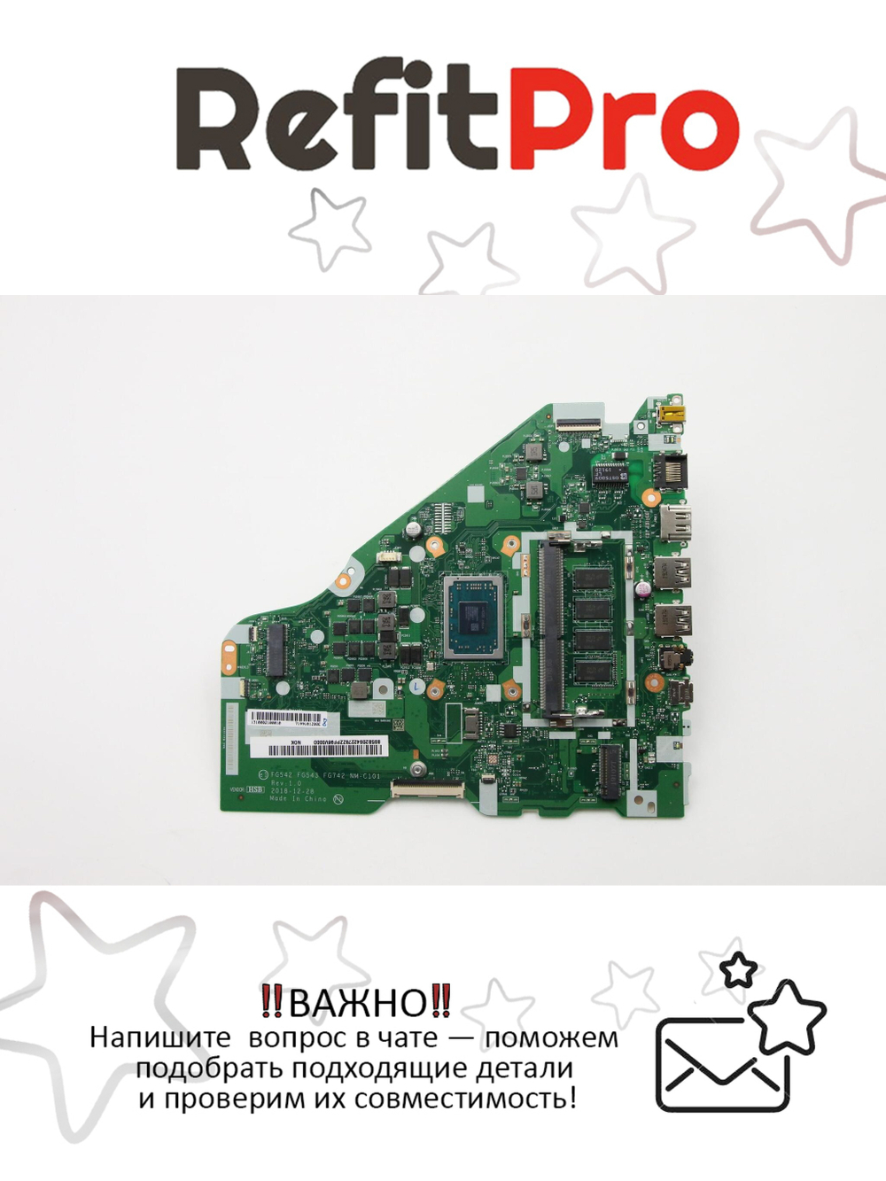 Материнская плата для ноутбука Lenovo L340-17API 81LY NOKR33200U UMA 4G Lenovo (5B20S42278), оригинал