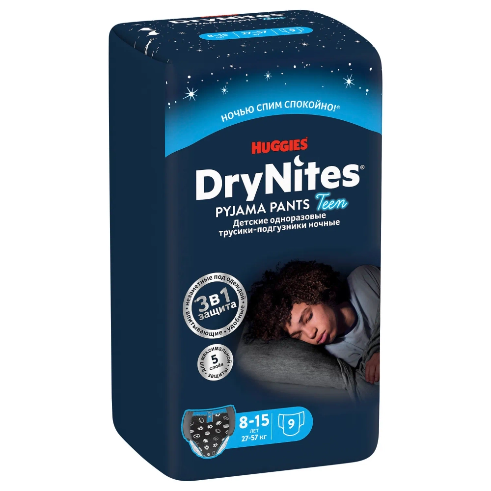 Трусики-подгузники Huggies Dry Nites Мал 8-15 9шт