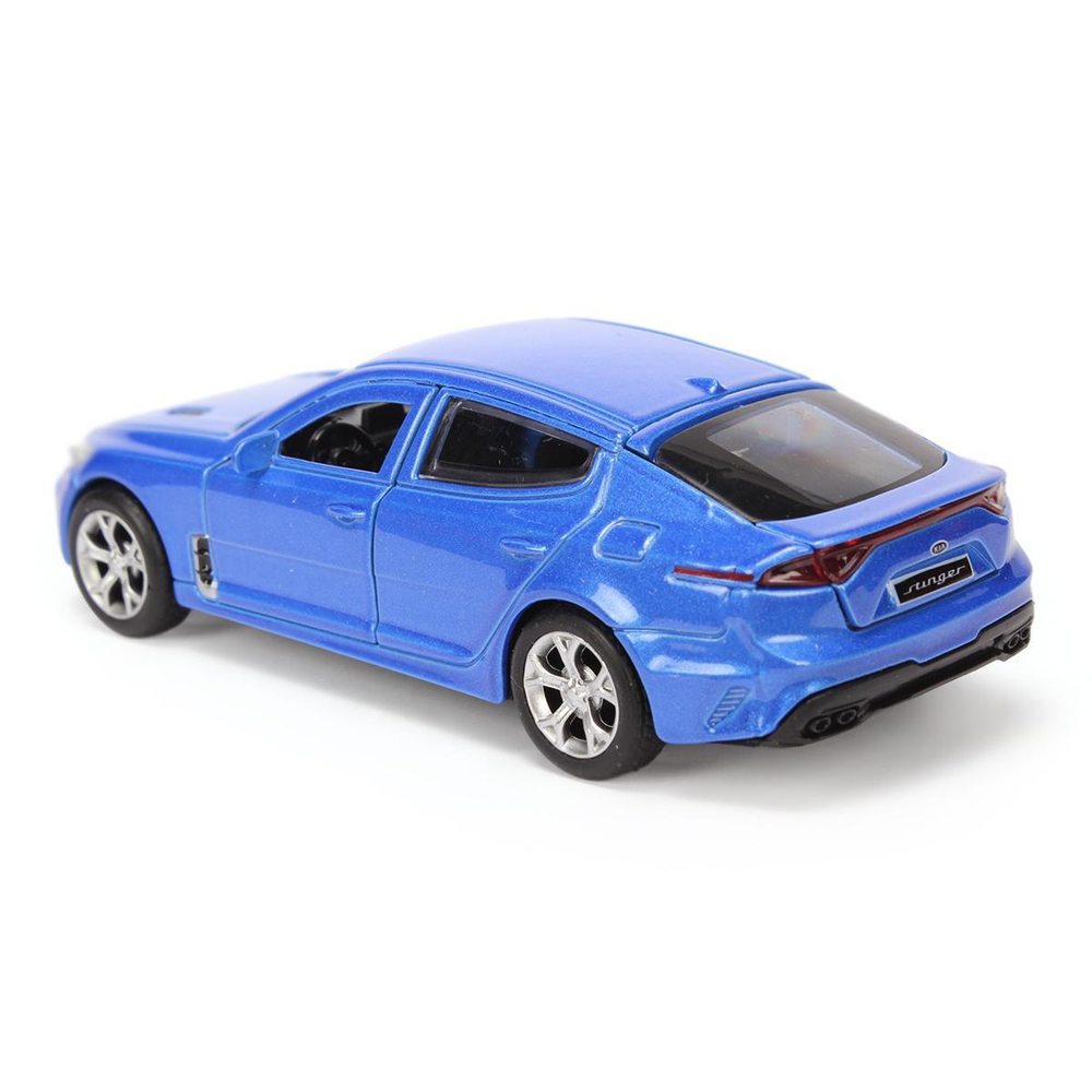 Модель ин. мет. "Kia Stinger" 12см, двери, багаж. синий, в коробка STINGER-12-BU (Технопарк)