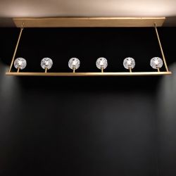 Люстра Rh Boule De Cristal Linear Chandelier 6 Bronze By Imperiumloft