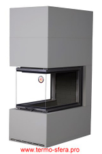 Камин РОДОС 900 ГРАФИТ, шамот черный