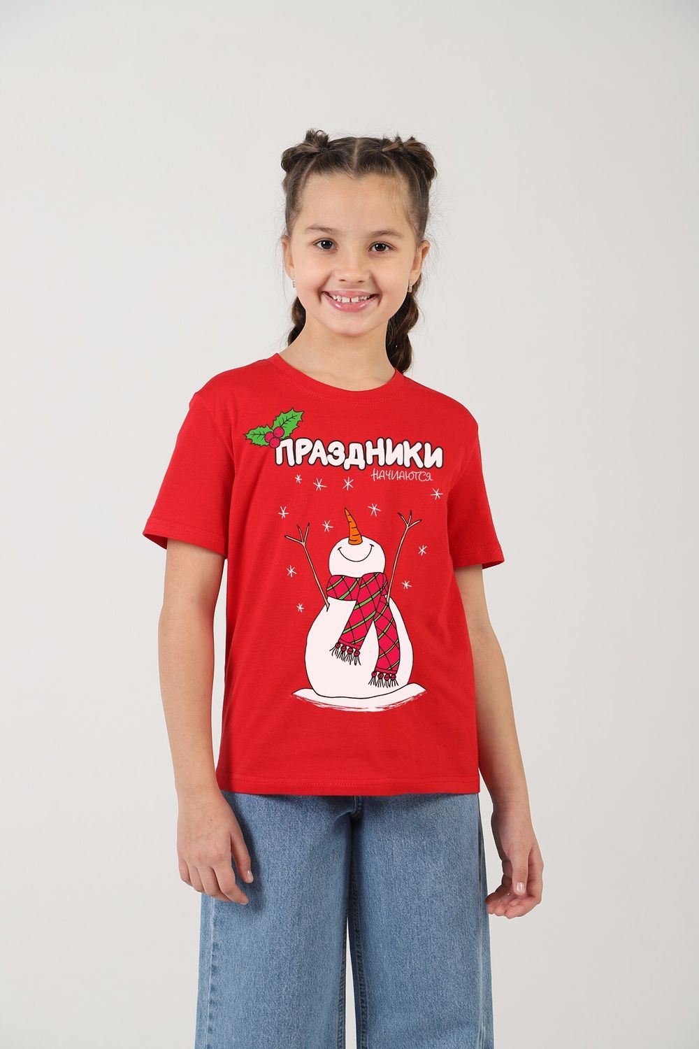 Фуфайка (футболка) для девочки Карнавал-1 Виотекс КРАСНЫЙ