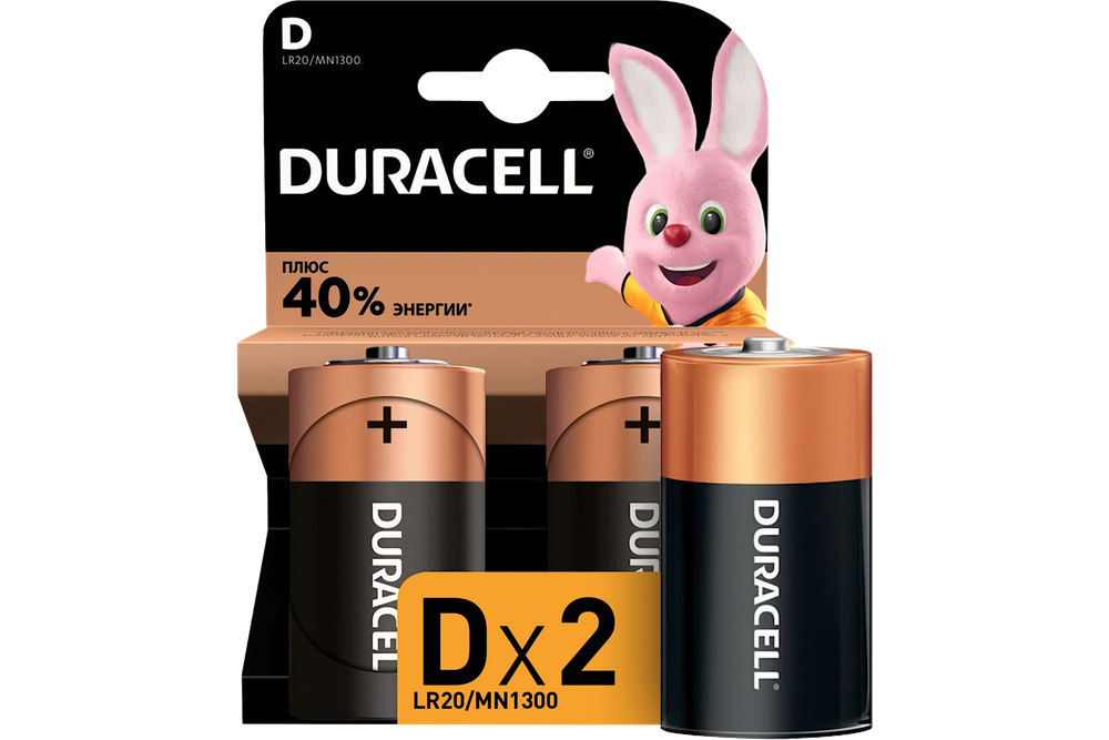 Элемент питания D Duracell LR20 1шт