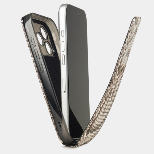Чехол для iPhone 17 Pro Max - кожа питона, натуральный
