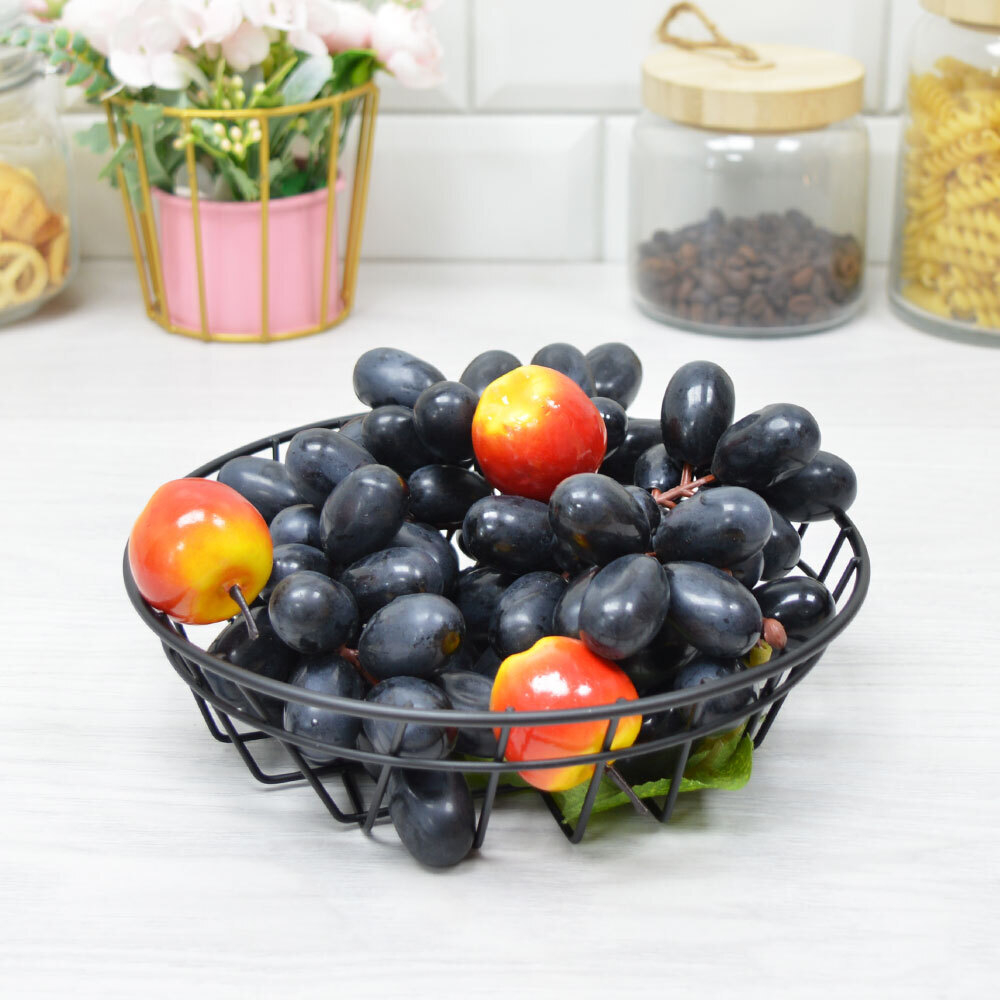 Корзина для фруктов металлическая 19*5см, чёрная