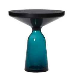 Журнальный столик Bell, Ø50х53 см, синий/черный