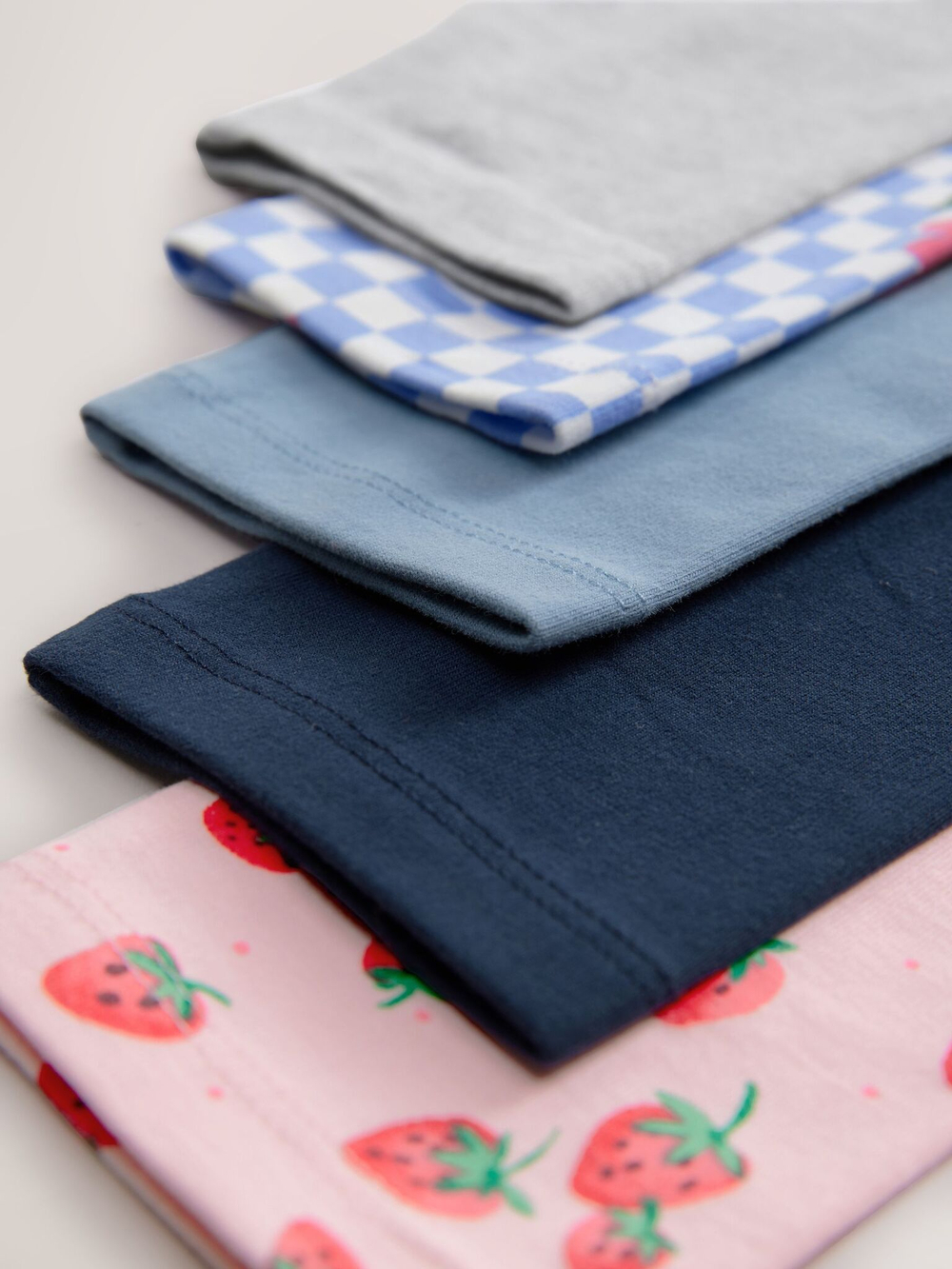 Легинсы для девочки Next E61-331, 5 шт., Голубой, Розовый, Серый