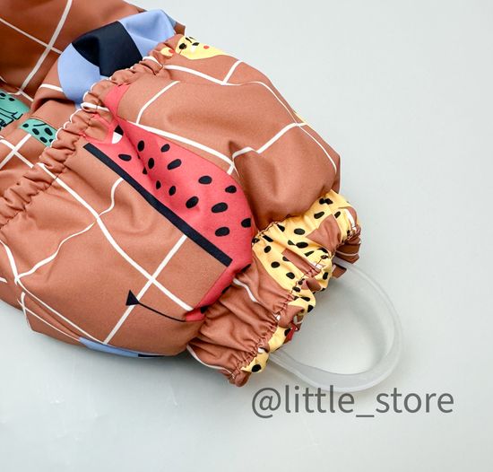 Комбинезон демисезонный "Звери на клетке" светлый терракот