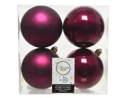 Набор пластиковых шаров Прага 100 мм., магнолия, 4 шт., Kaemingk (022280)