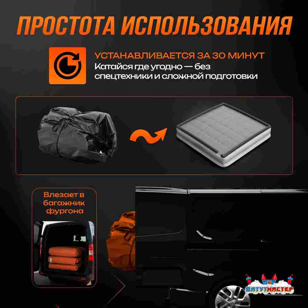Надувная подушка «AcroBag» для трюков, прыжков и каскадёрских падений, 10×10×3,5 м