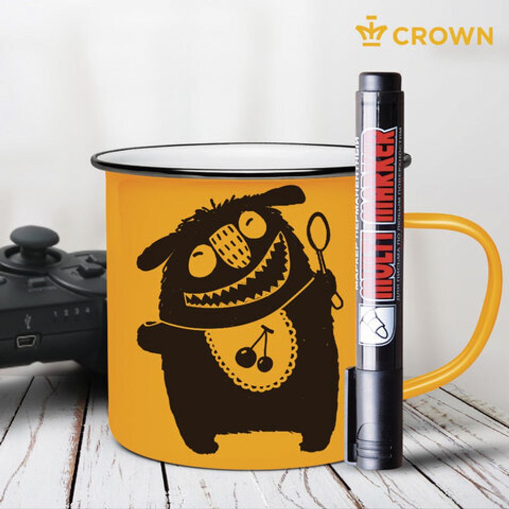 Маркер перманент. CROWN MULTI MARKER 3,00 мм черный круглый