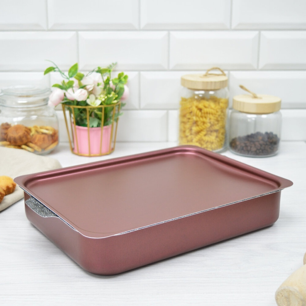 Противень 230*300мм метал. крышка 35318