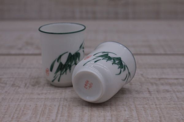 Чашка для аромата с зеленой травой, фарфор, 30мл