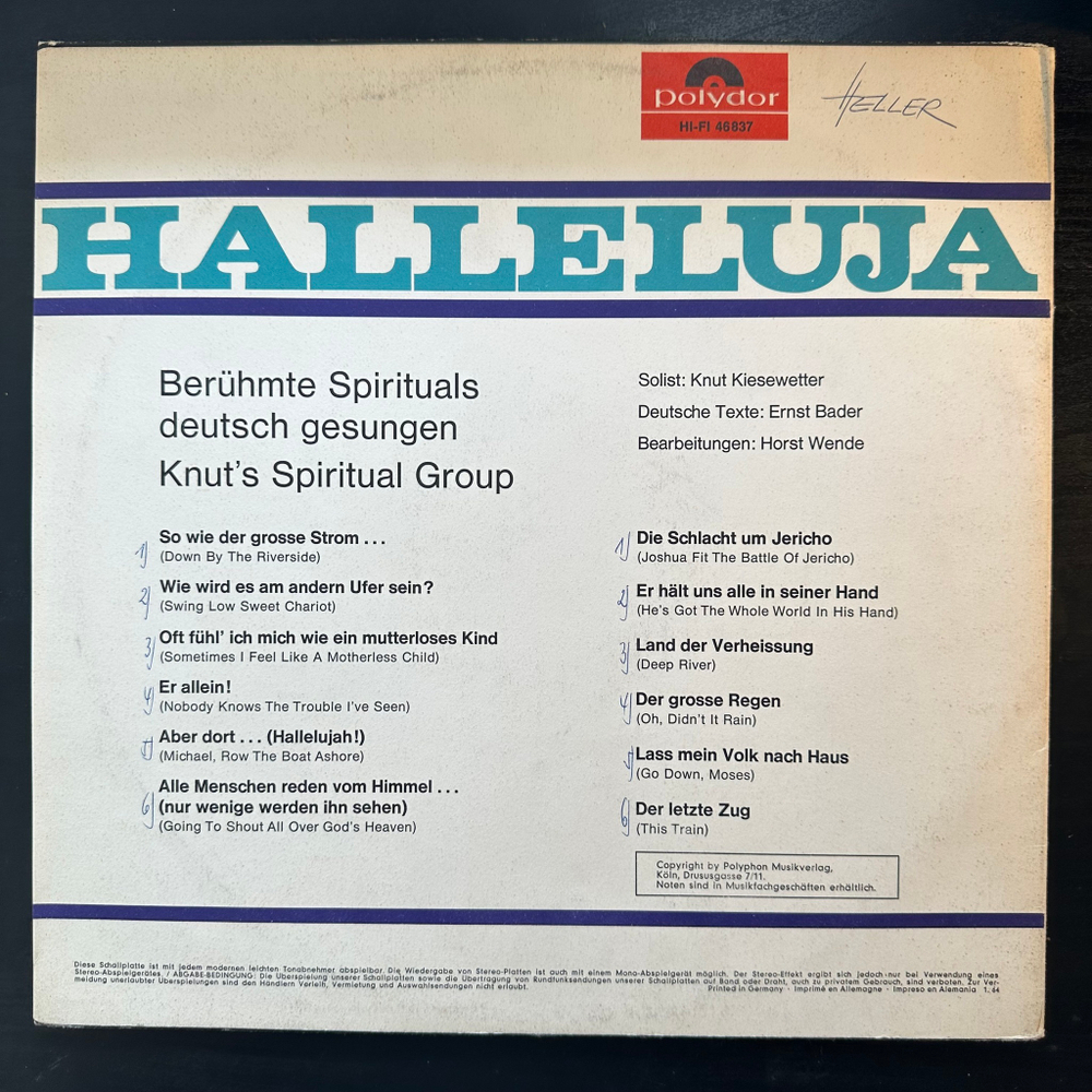 Knut's Spiritual Group - Halleluja (Германия 1964г.)