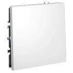 Проходной переключатель встраиваемый VOLTUM S70 одноклавишный 10А, (белый матовый)