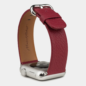 Ремешок для Apple Watch 44/45/46 mm из кожи теленка, вишневого цвета