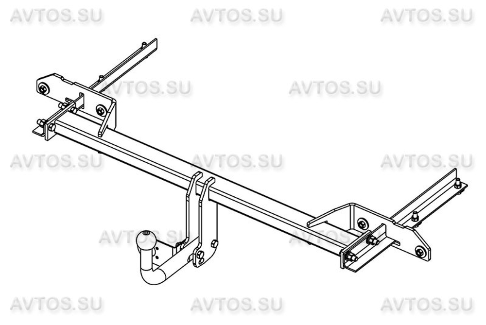Фаркоп для Opel Zafira C Tourer 2012-2019 Тип шара: A. Нагрузки: 1500/75 кг, OP 07