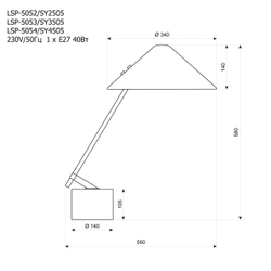 Настольная лампа Lussole SY2505