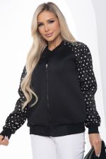 Бомбер на молнии черный Б10036 LT Collection