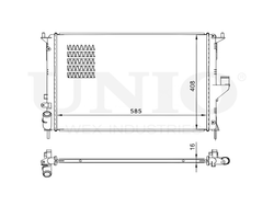 Радиатор охлаждения двигателя UNIO RAD-10084