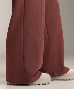 OYSHO Брюки с высокой посадкой в ​​рубчик, обитые мягким модалом, красное дерево