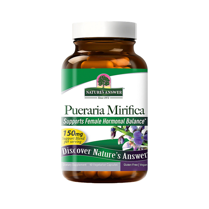 Пуэрария Мирифика для поддержки при менопаузе, Pueraria Mirifica, Nature's Answer, 60 вегетарианских капсул