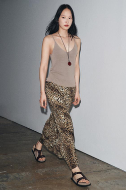 ZARA ДЛИННАЯ ЮБКА — ZW COLLECTION, ЛЕОПАРДОВЫЙ