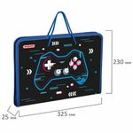 Папка для труда на молнии с ручками ПИФАГОР А4, 1 отделение, пластик, органайзер, "Lucky gamer", 273390