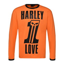Лонгслив HARLEY ONE LOVE, оранжевый/черный