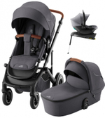 Коляска 4 в 1 Britax Roemer Smile 5Z и автокресло Baby-Safe Core Frost Grey + база Baby-Safe Core Midnight Grey