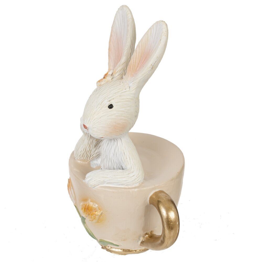 GAEM Фигурка декоративная "Заяц в чашке", L6,5 W5 H10 см