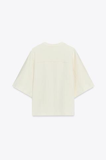 ZARA ТОЛСТОВКА С КОРОТКИМИ РУКАВАМИ В СТИЛЕ РУСТИК, ЭКРЮ