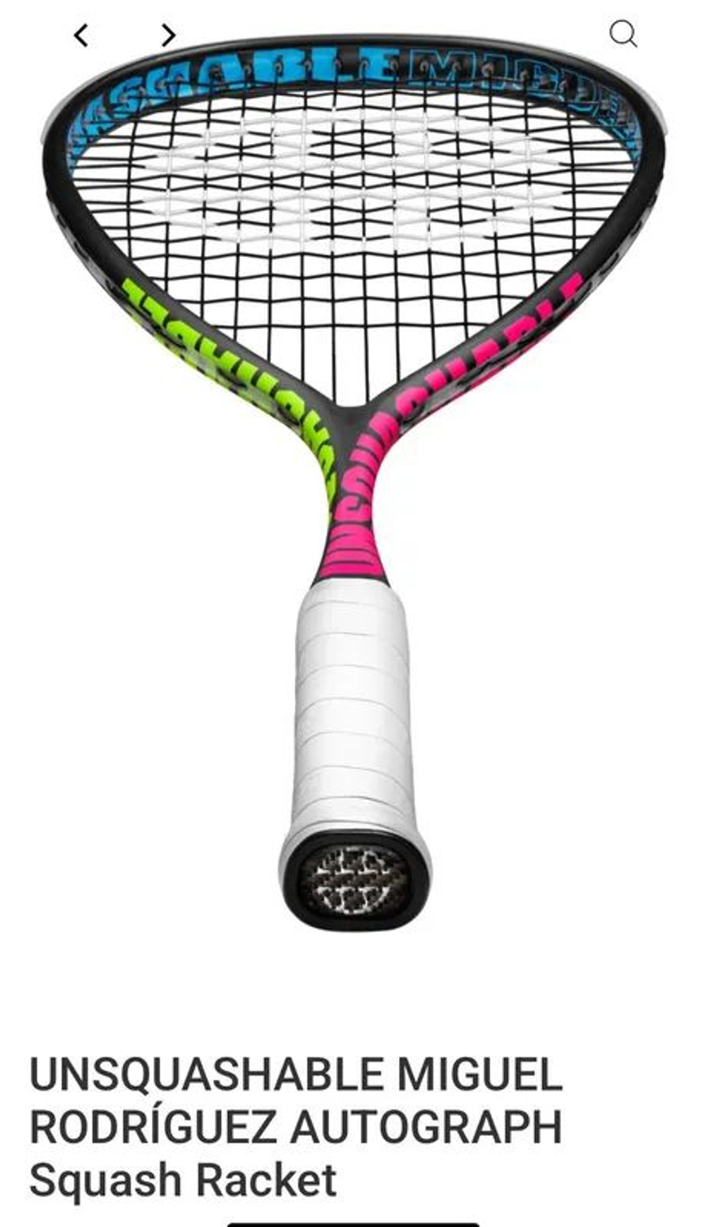 UNSQUASHABLE, MIGUEL RODRIGUEZ ONE20 LIMITED EDITION, 120g, Squash Racket, , ,